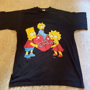 Vintage ‘ The Simpsons’ Heart graphic tee shirt size medium